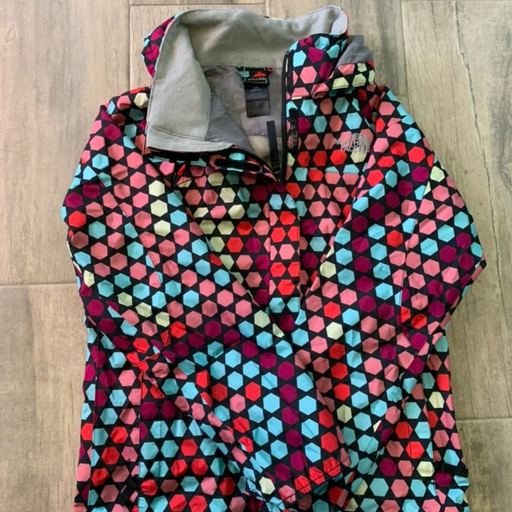 Rainbow North Face rain coat